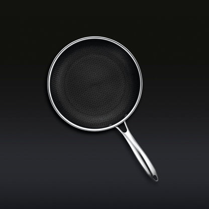 Bird's eye view of HexClad 10' frying pan