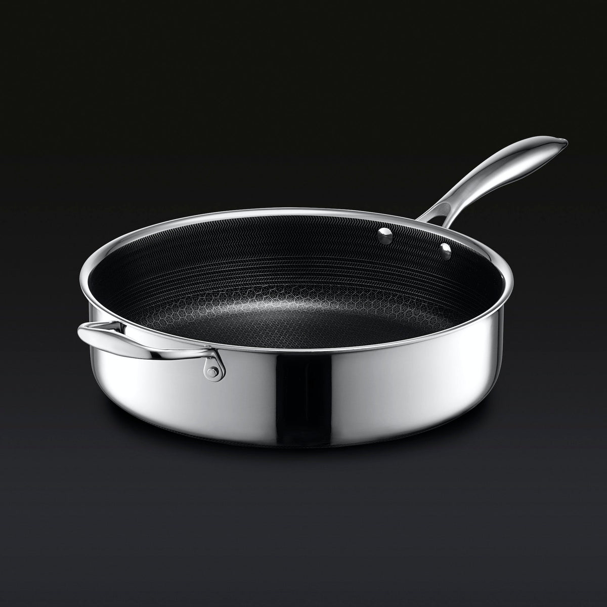 Hybrid Deep Sauté Pan with Lid, 5.5-Qt
